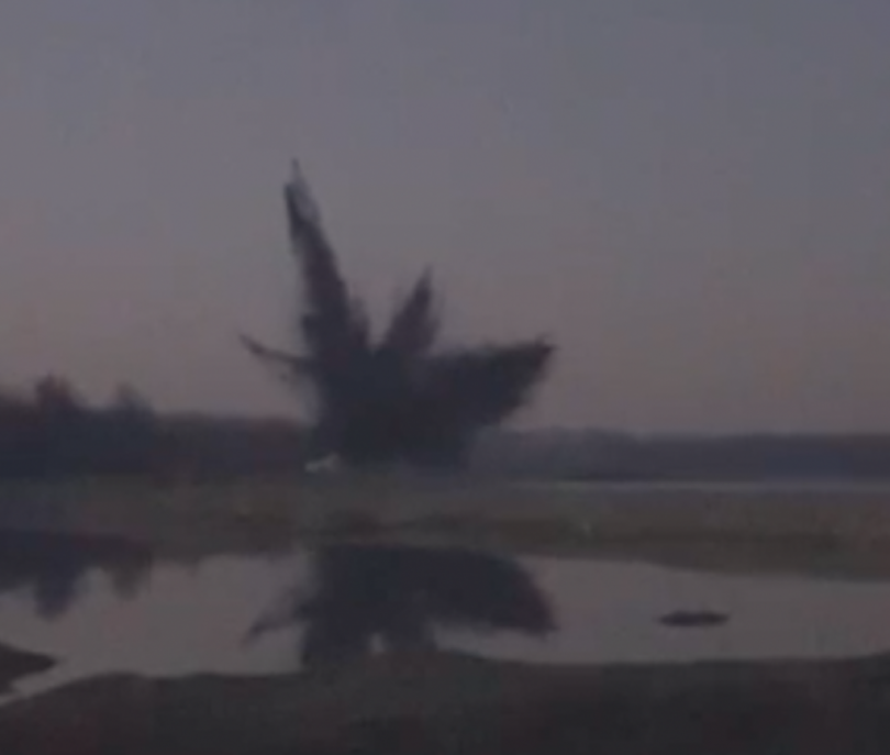 VIDEO - Le fasi di messa in sicurezza e brillamento della bomba di Valenza